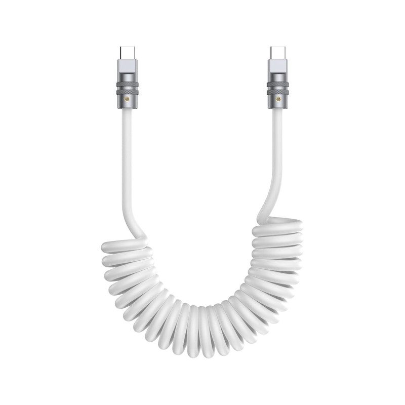 3FT Coiled USB C Cable for iPhone 17 16 15 Series 100W Super Fast Charging Ca…