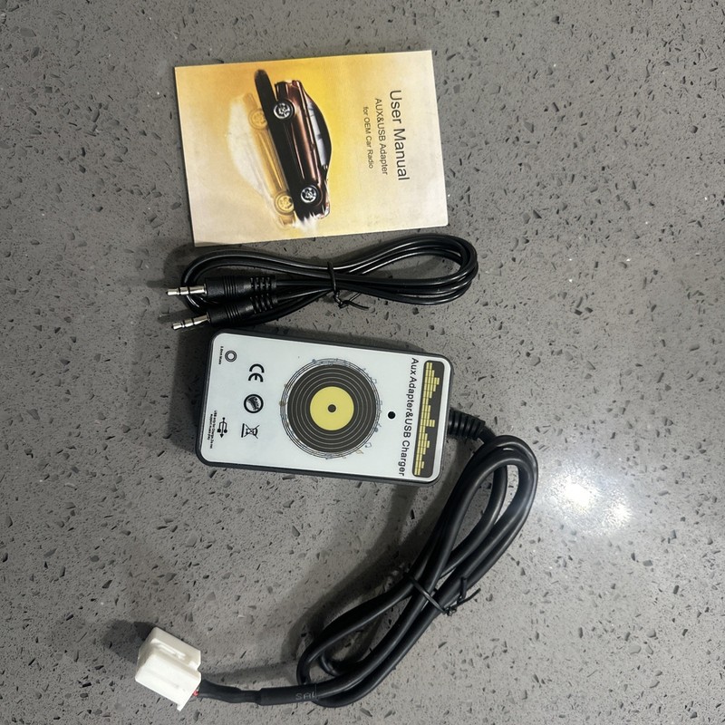 Auxiliary adapter, car stereo AUX input, USB charging adapter for Mazda