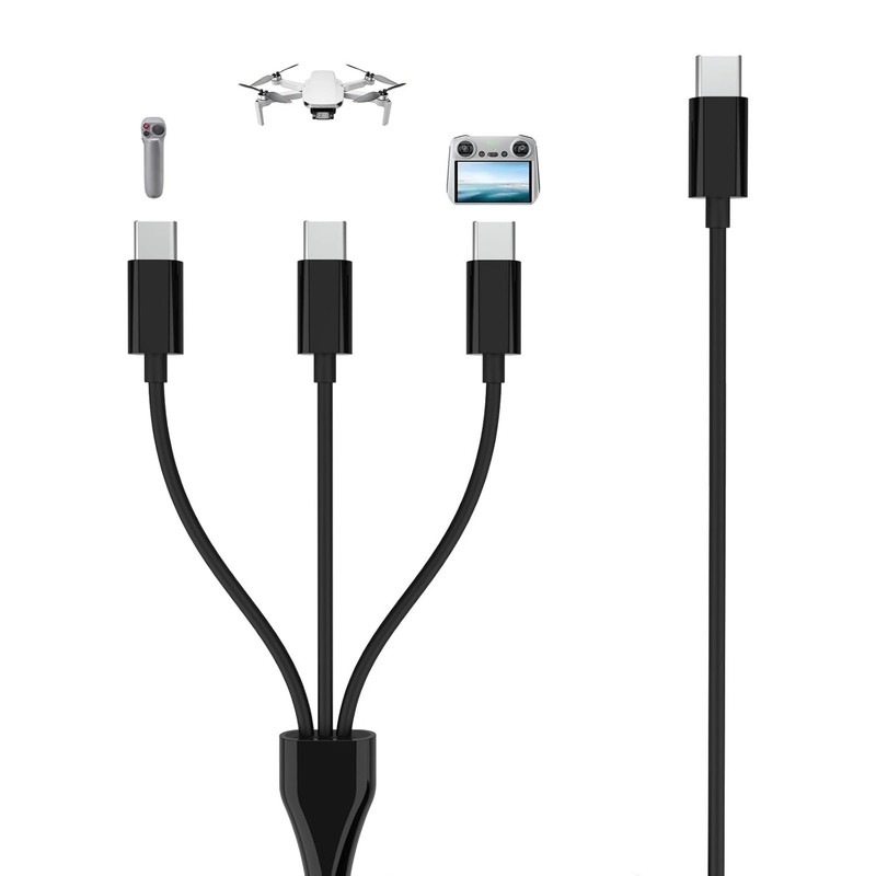 3 in 1 USB C to USB C Charging Cable, USB C Cord Compatible with DJI Mini 3 P... gallery
