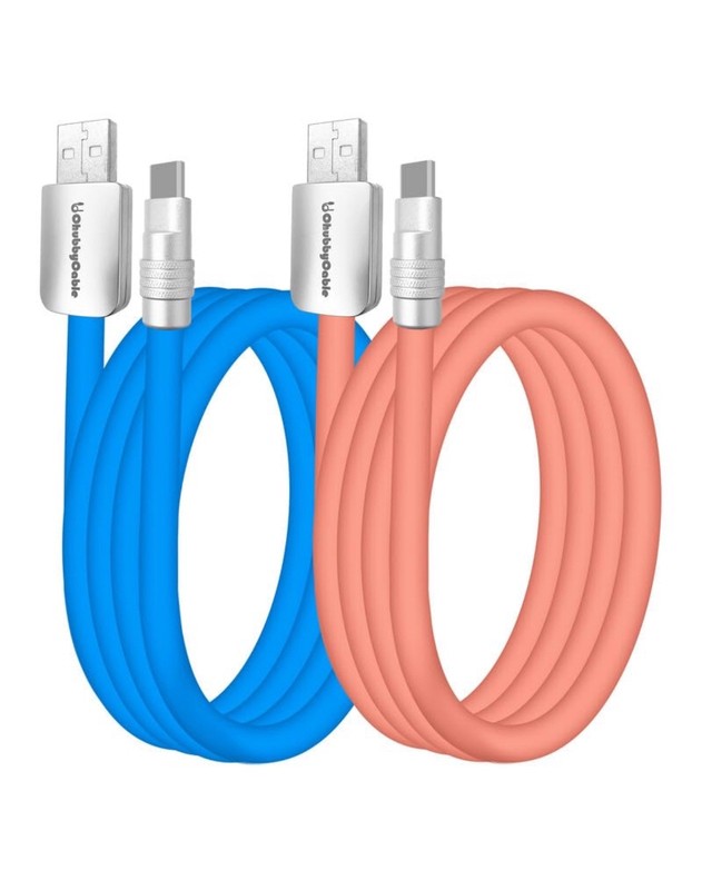 Couple Chubby – 2-Pack 240W USB C Cable Extra Thick Silicone Fast Charging 13 Ft