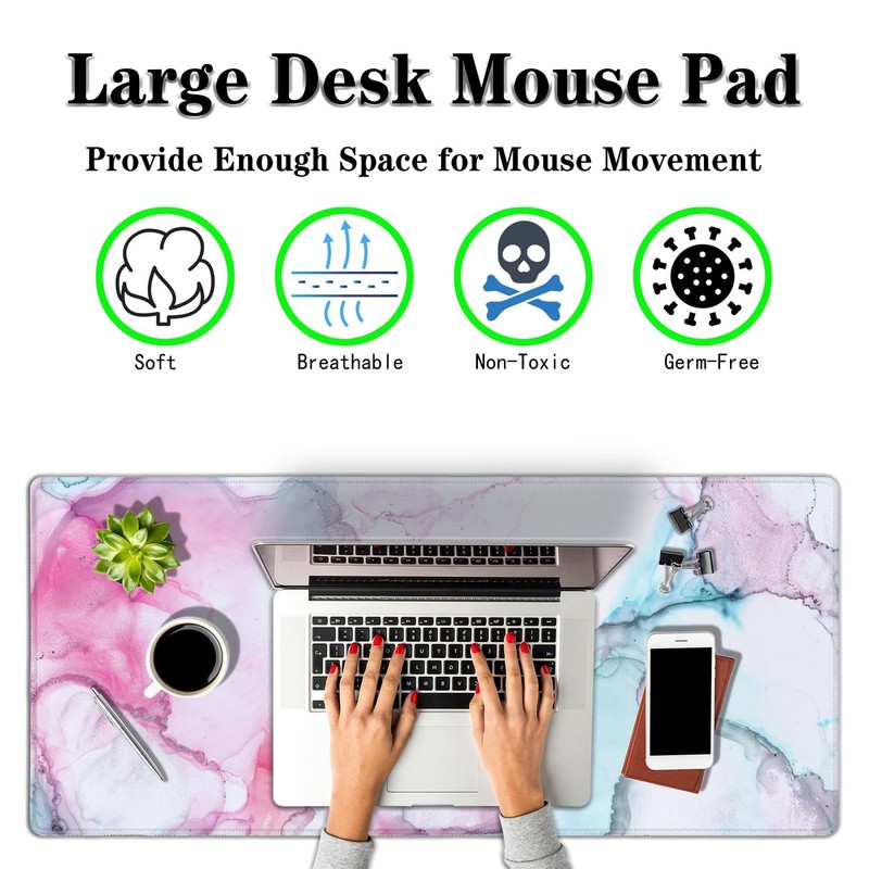 Big Mouse Pad - Colorful Gaming Mousepad, Non-Slip Rubber Base, Waterproof wi... gallery