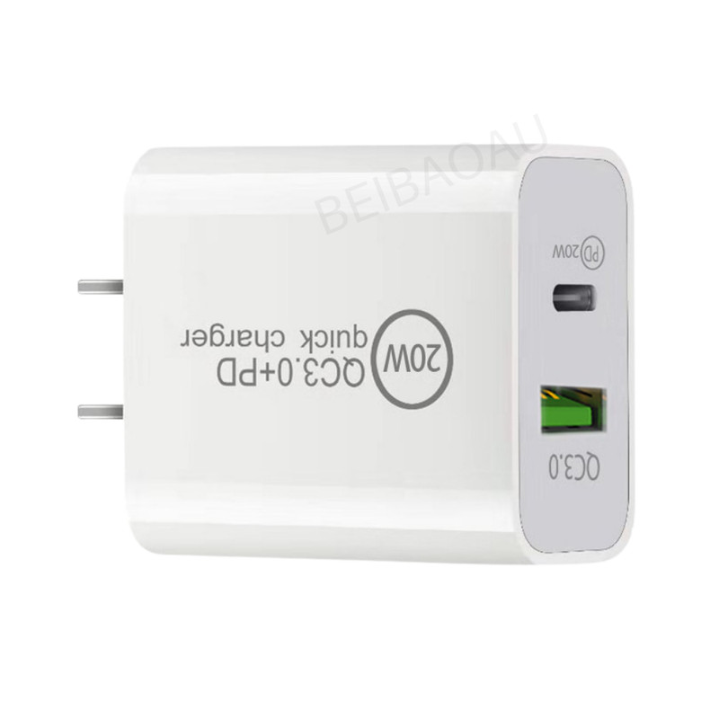 20W PD QC3.0 USB C Power Adapter Fast Charger Cord For iPhone Samsung Android LG gallery