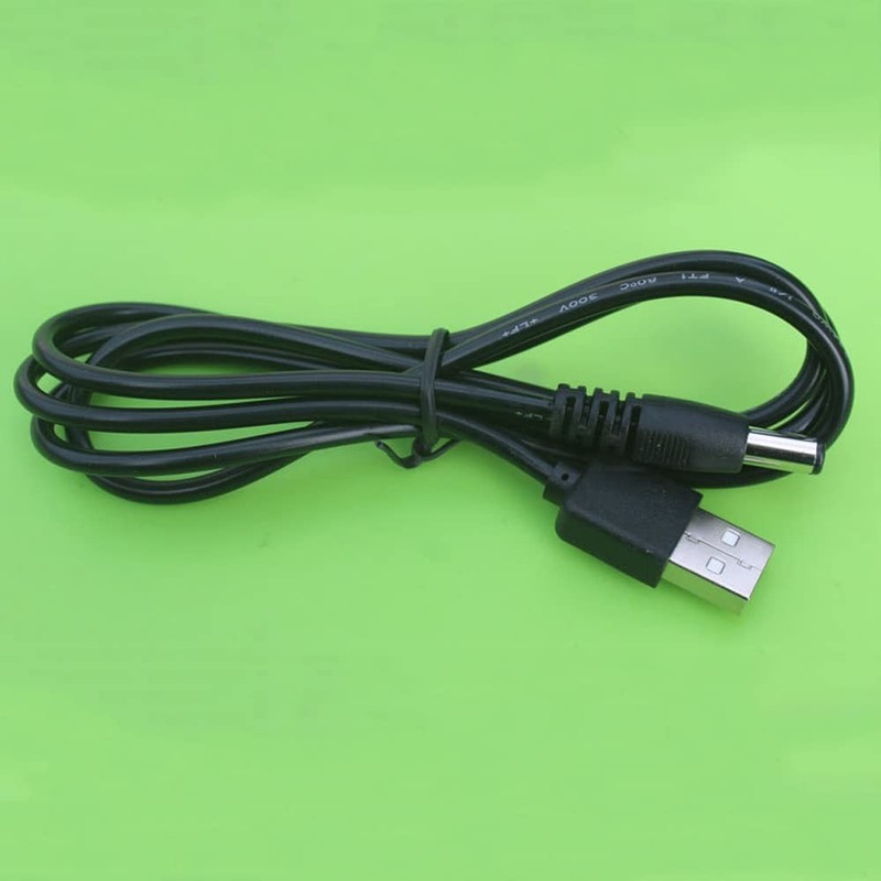 2 PCS USB DC Power Cord Cable 5.5mm x 2.1mm 5V Barrel Jack Plug Connector 1M gallery