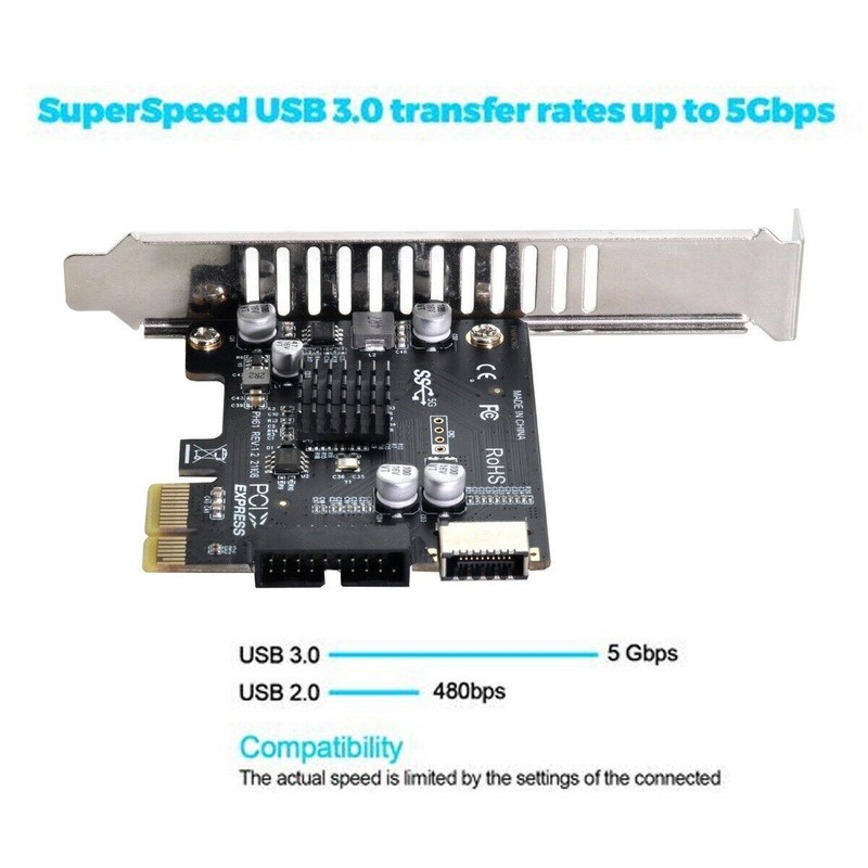 Chenyang USB 3.1 Front Panel Socket & USB 2.0 to PCI-E 1X Express Card Adapter gallery