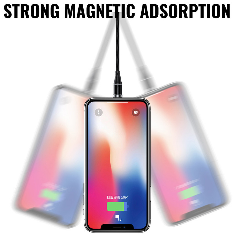For iPhone 14 13 12 11 Pro Max 8 7 USB Magnetic Charger Cable Fast Charging Line gallery
