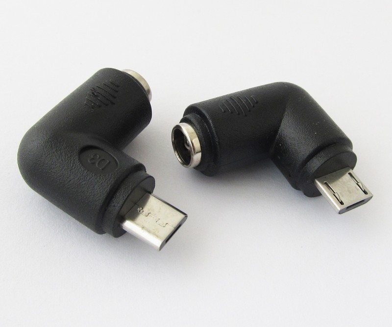 100x DC Power Supply Right Angle 5.5x2.1mm Female to Micro 5pin USB Male Adapter gallery