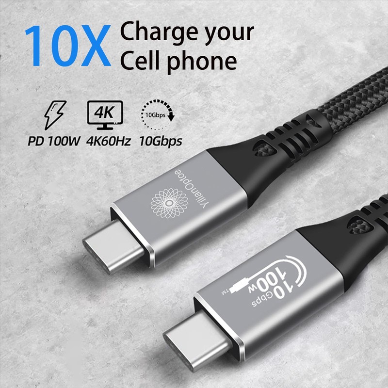 USB C to USB C Cable 16.5ft,USBC 3.1 Gen2 10Gbps Data Transfer,100W Long Fast... gallery