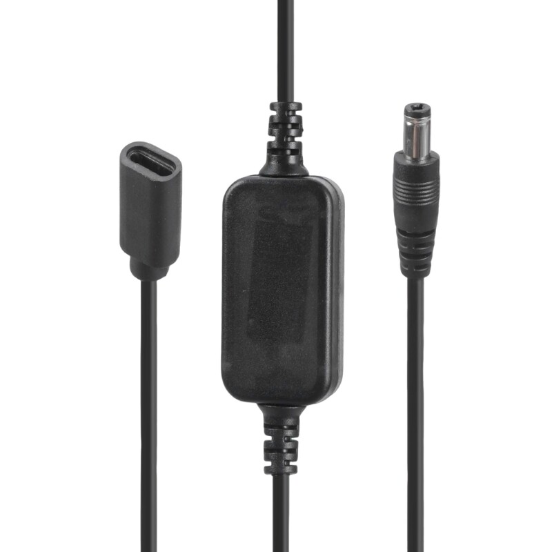 USB C Type C Female 5V3A to DC5.5mmx2.1mm Power Cable 9V Output Converter Cable