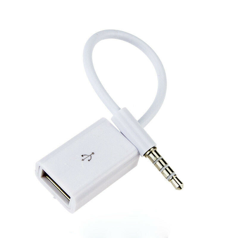 3.5mm Male AUX Audio Plug Jack to USB 2.0 Female Converter Adapter Cable Cord gallery