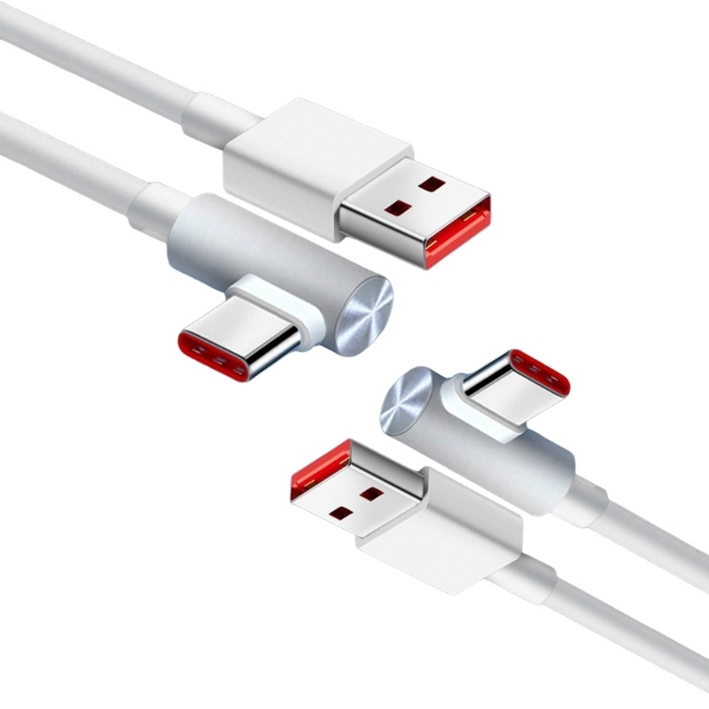 120W 90 Degree 200cm Data Transfer Charging Extension Cord USB Type C Cable
