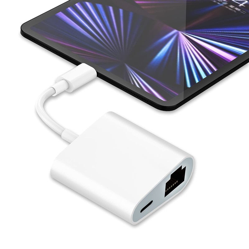 Lightning to Ethernet Adapter Apple MFi Certified 2 in 1 RJ45 Ethernet LAN gallery