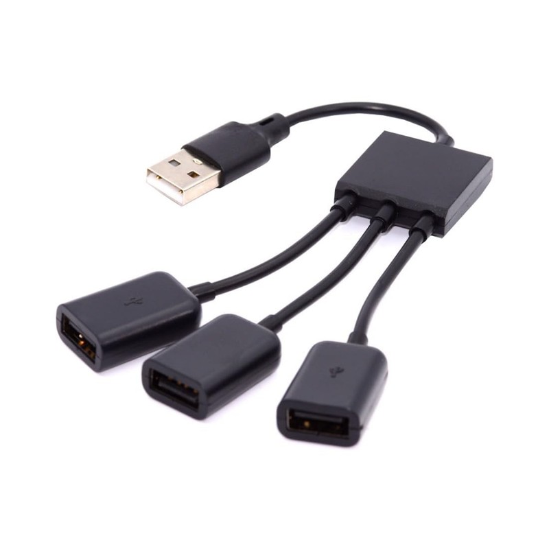 USB Y Splitter Cable 1 in 3 Out, USB 2.0 1 Male to 3 Female Port Expansion HU... gallery