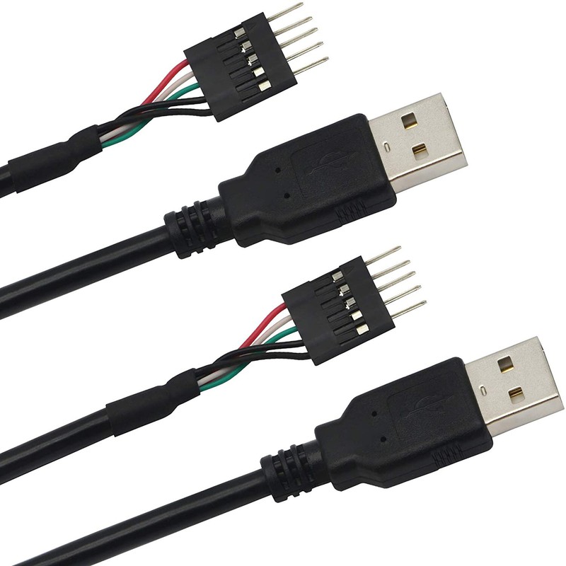5 Pin Male Motherboard Header Dupont IDC to USB 2.0 A Male Adapter Extend Cable gallery