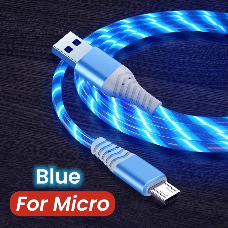 MVQF 5A Fast Charging LED Cable Type C Micro USB Data Cord For Huawei Xiaomi gallery