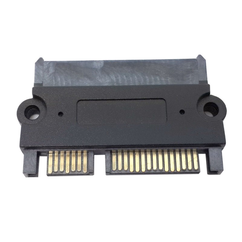 CABLECY Male to Female 22pin SATA Data Power Extension Convertor Adapter for SSD