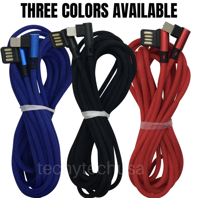 3 Pack 6Ft 90-Degree Angle USB Charging Cable For iPhone 11 XR 8 7 Charger Cord gallery