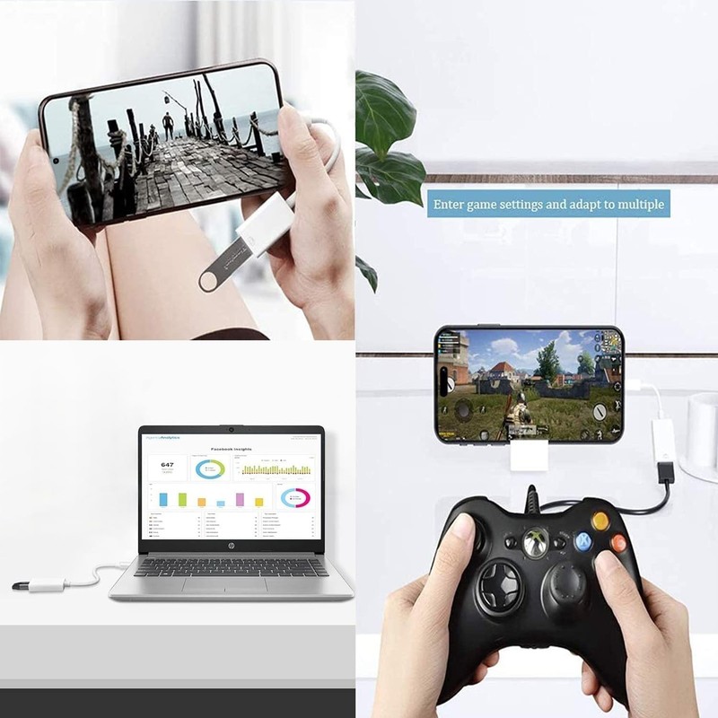 2X USB-C to USB Adapter USB OTG Cable Converter Card Reader Flash Drive Adapter gallery