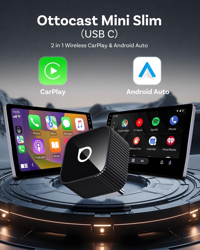 Mini Cube 3.0 USB C Wireless Carplay & Android Auto Adapter 2026– Plug & Play, F gallery