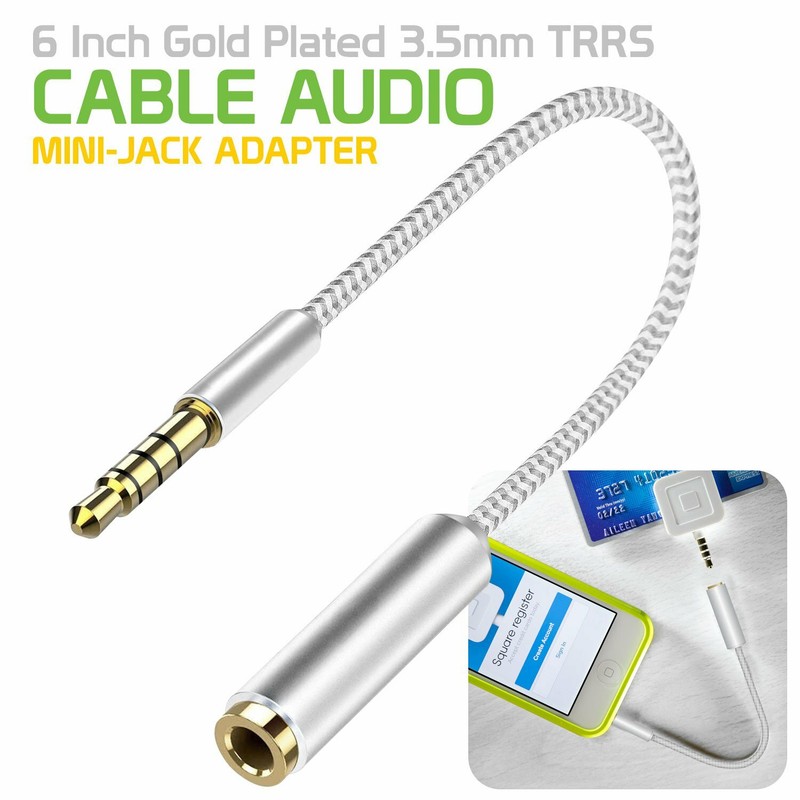 Cellet TTRS 3.5mm Aux Audio Adapter Male to Female Slim Headphone Jack Cable