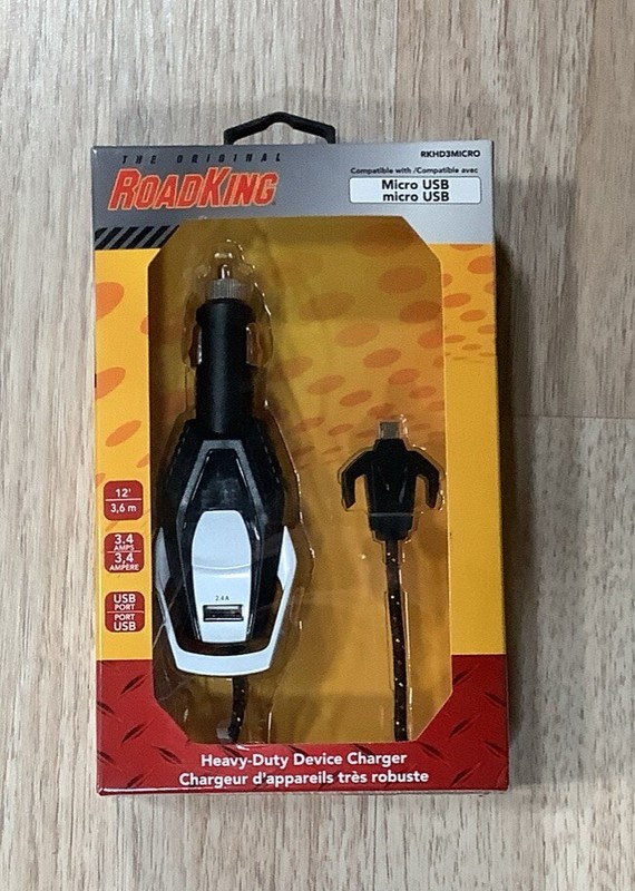 Roadking RKHD3MICRO Cable & Micro USB Connector, Black 12 ft cable