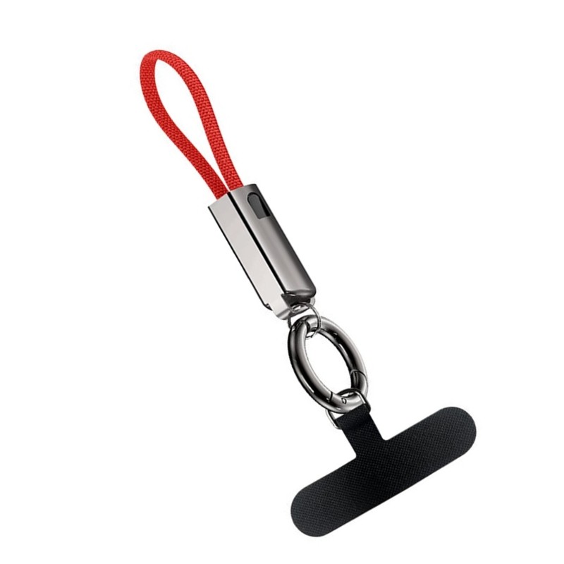 Zinc Alloy Keychain USB C to C Cable 65W Fast Charging 16CM Short Line Data Cord
