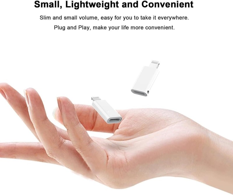 [Apple MFi Certified] 2 Pack Lightning Male to USB C Female Headphones Adapter,L gallery