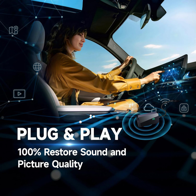 Adaptador inalámbrico CarPlay para iPhone, edición mini que convierte CarPlay.. gallery