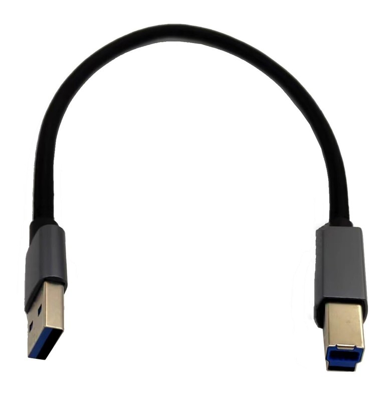 USB A to USB B 3.0 Cable 1ft Nylon Braided for Printer Scanner Hard Drive