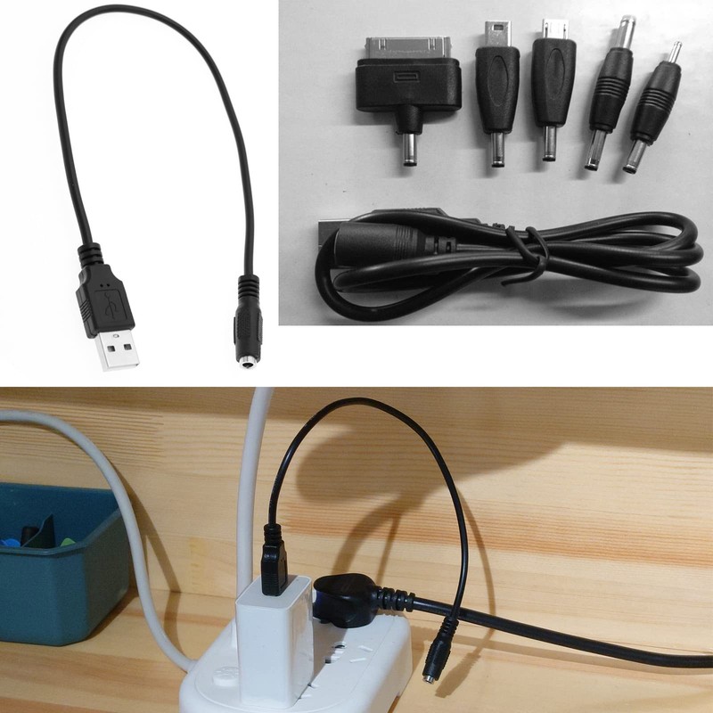 2Pcs USB to DC 3.5x1.35mm Port Cable 5V DC Power Charging Cord USB 2.0 to DC ... gallery