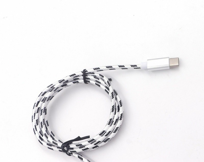 USB Cable Nylon Braided 3/6/10ft Fast Charger Samsung Galaxy Black/Silver gallery