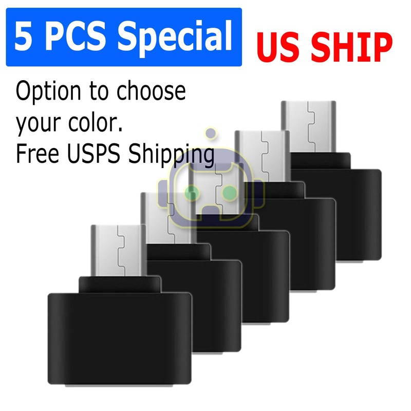 5 Pack USB-A Female To USB-C Male Adapter OTG USB 3.0 3.1 Compatible Converter
