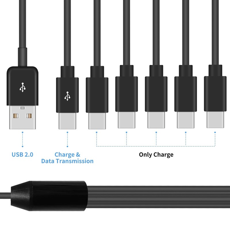 USB A to USB C Splitter Cable, Multi USB C Splitter Cable, 6 in 1 USB 2.0 Typ... gallery