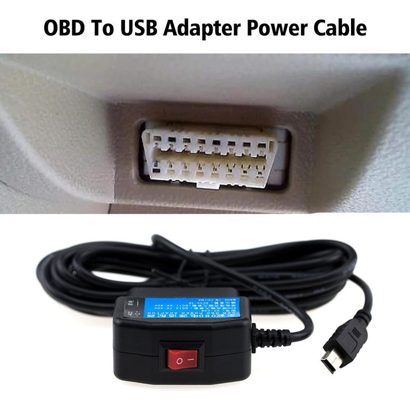 24 Hours Parking Monitor Charger OBD To USB Adapter Power Cable Lot I3 N5P6 G7E1 gallery
