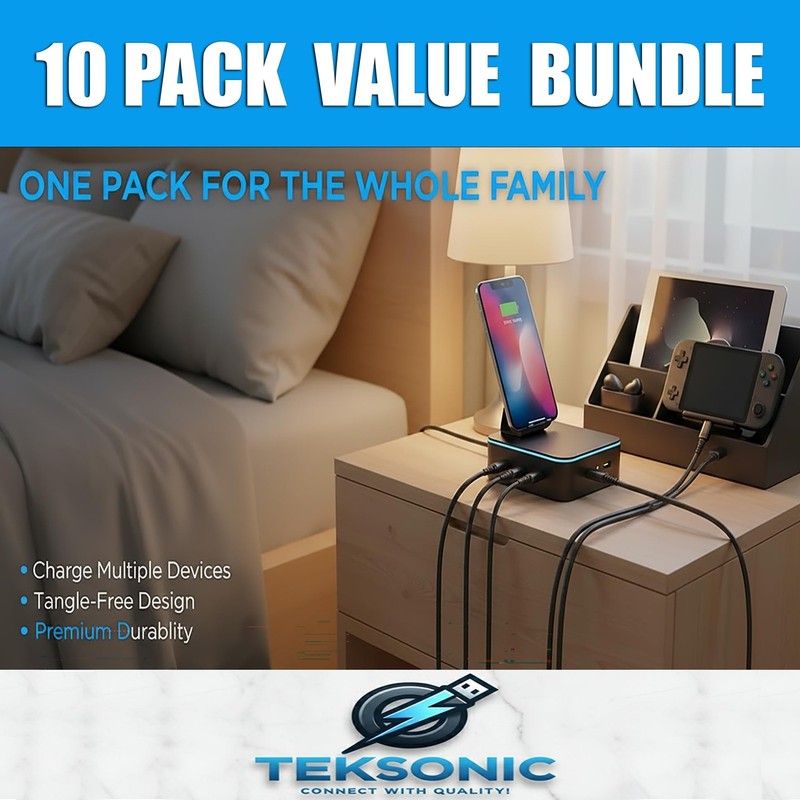 10-Pack USB Type-C Cables [3.3 ft / 1 m | 3A Fast Charge | Braided] – USB-A t... gallery