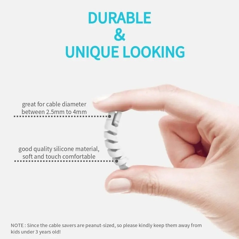 USB Cable Protector Charging Cable Spiral Silicone Protective Sleeve Wire End Co gallery