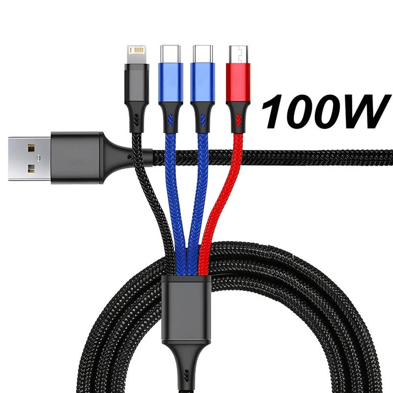 4 in 1 Multi USB Charging Cable Fast Charger Cord For iPhone/Type C/Micro USB gallery