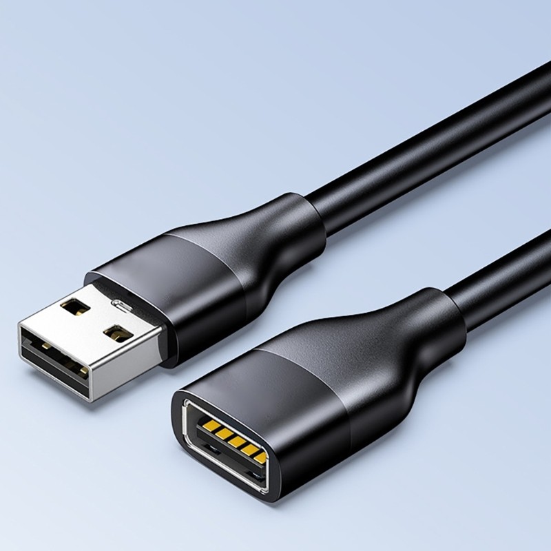 Flexible USB 2.0 Extension Cord Data Sync for Efficient Data and Power Transfer gallery