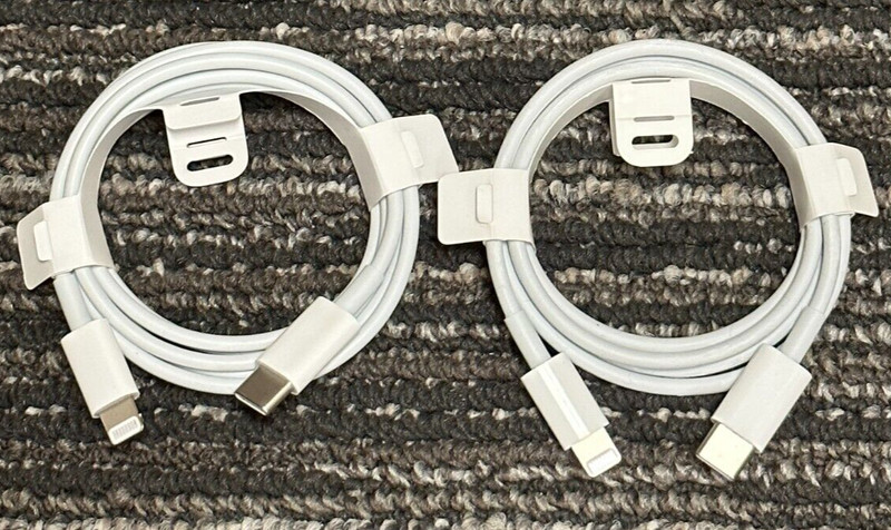 Apple Lightning Cable to USB-C – 2 Pack OEM Apple USB-C to Lightning Cable – NEW