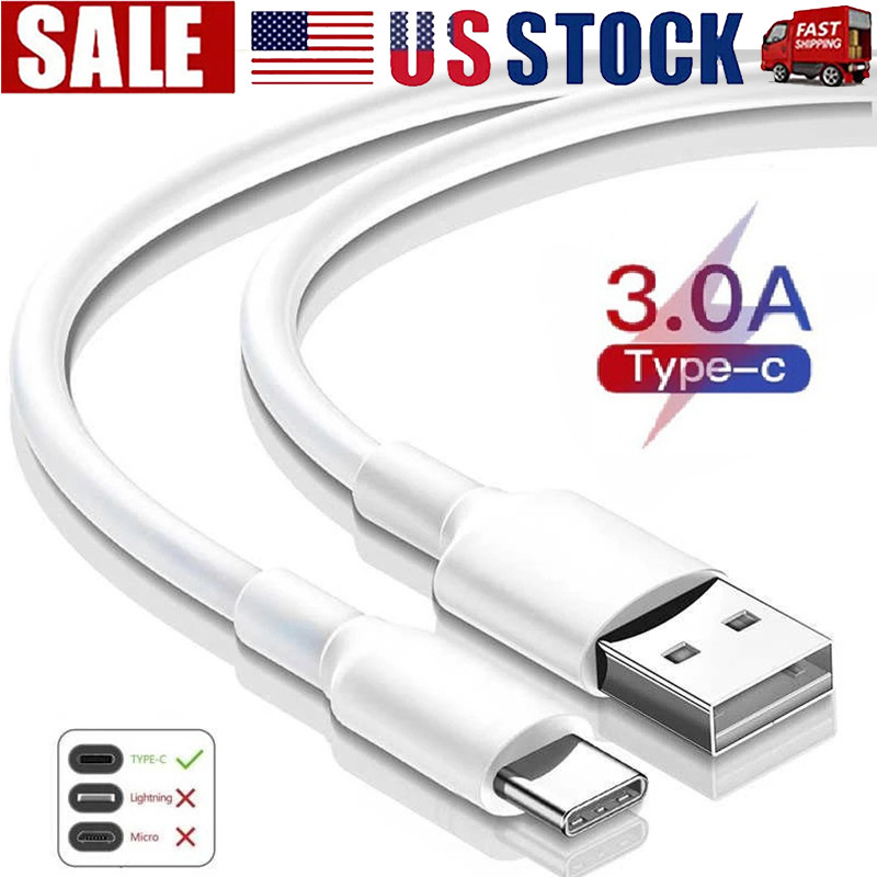 USB Type C Data Cable 5A Fast Charging USB-A to USB-C Charger lot Cord For Phone