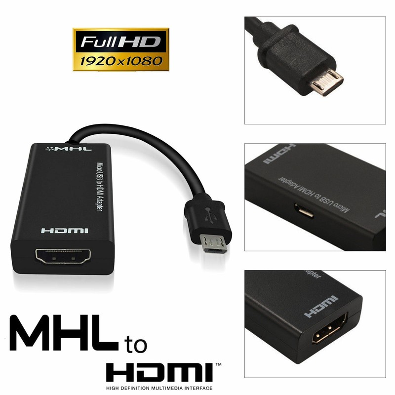 MHL Micro USB 2.0 to HDMI Adapter Cable for Android Phone Smartphone Tablet TV A