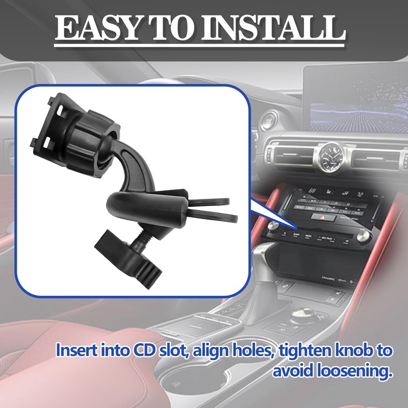 360 Rotatable CD Slot CarPlay Screen Mount Triangle Stabilizing Universal Holder gallery