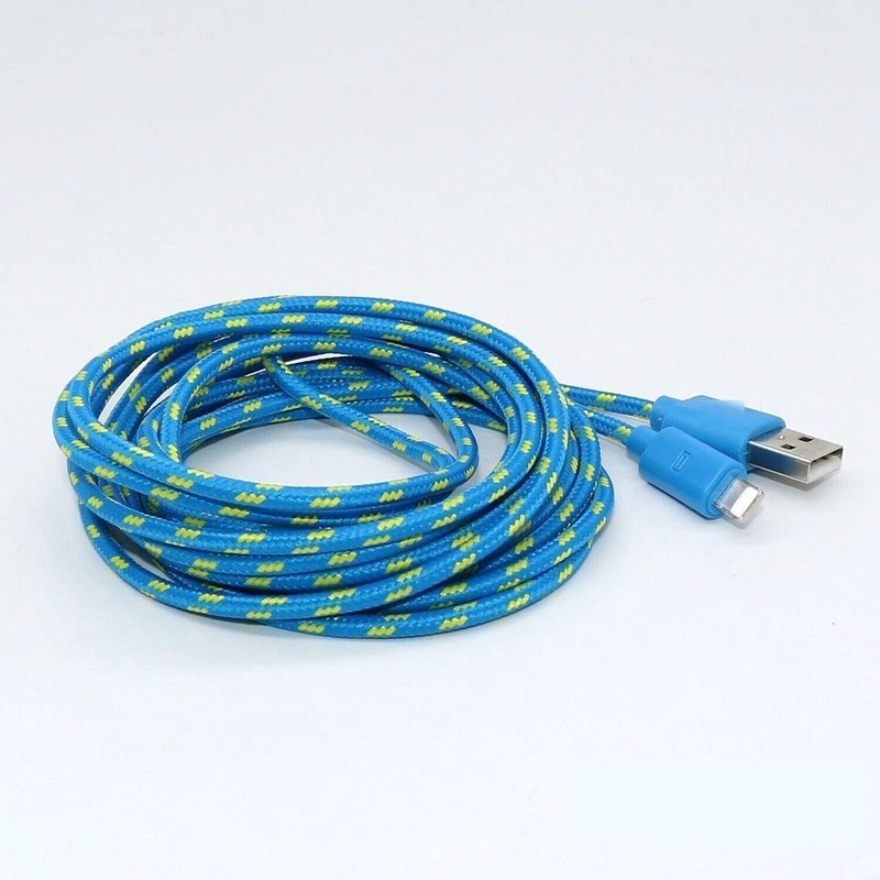 Charging Data Cable 5 Pack 3/6/10ft Charger Nylon Braided For Apple iPhone iPad gallery