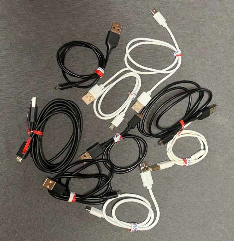 Assorted MicroUSB to USB-A charging cables (9-pack) gallery