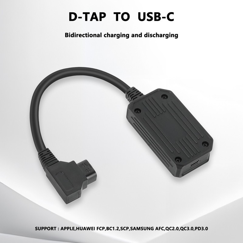 CAMVATE D-Tap to USB-C PD Bidirectional Charging Adapter Cable gallery