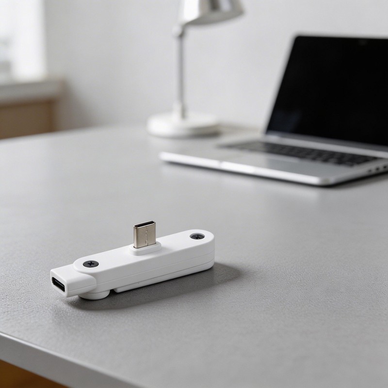 USB-C 240W Charging Adapter with Foldable Phone Stand 6.2 x 1.3 x 2.1 cm gallery