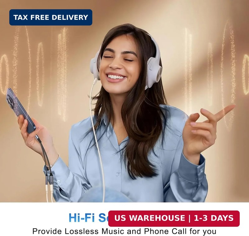 USB C Splitter，2 in 1 USB C Headphone and Charger Adapter Audio Dongle Cable wit gallery