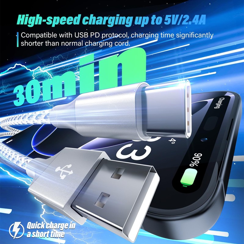 Car Carplay for iPhone 17/16/15 Charger Cord 2Pack [3FT+6FT] Charging Cord,US... gallery