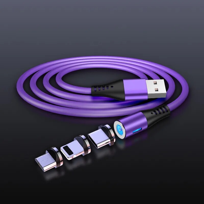 NEW Silicon Cable Magnetico De Carga Cargador Rapido Para Samsung Android ios