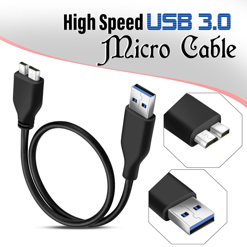 45CM USB 3.0 Cable A to Micro B High Speed Data Transfer for Hard Drive gallery