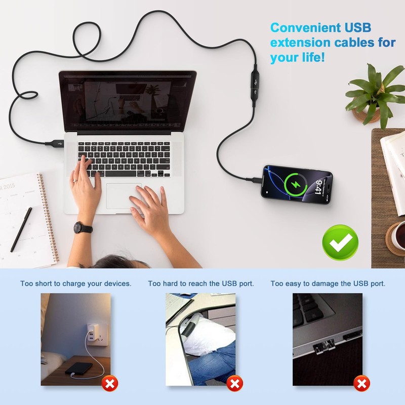 10FT USB 3.0 Type A Male to Female Extension Cord for Keyboard Mouse Flash Drive gallery